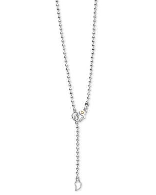 Lagos 18K Yellow Gold & Sterling Silver Caviar Lux Diamond Clip Pendant Necklace, 16-18 - Exclusive