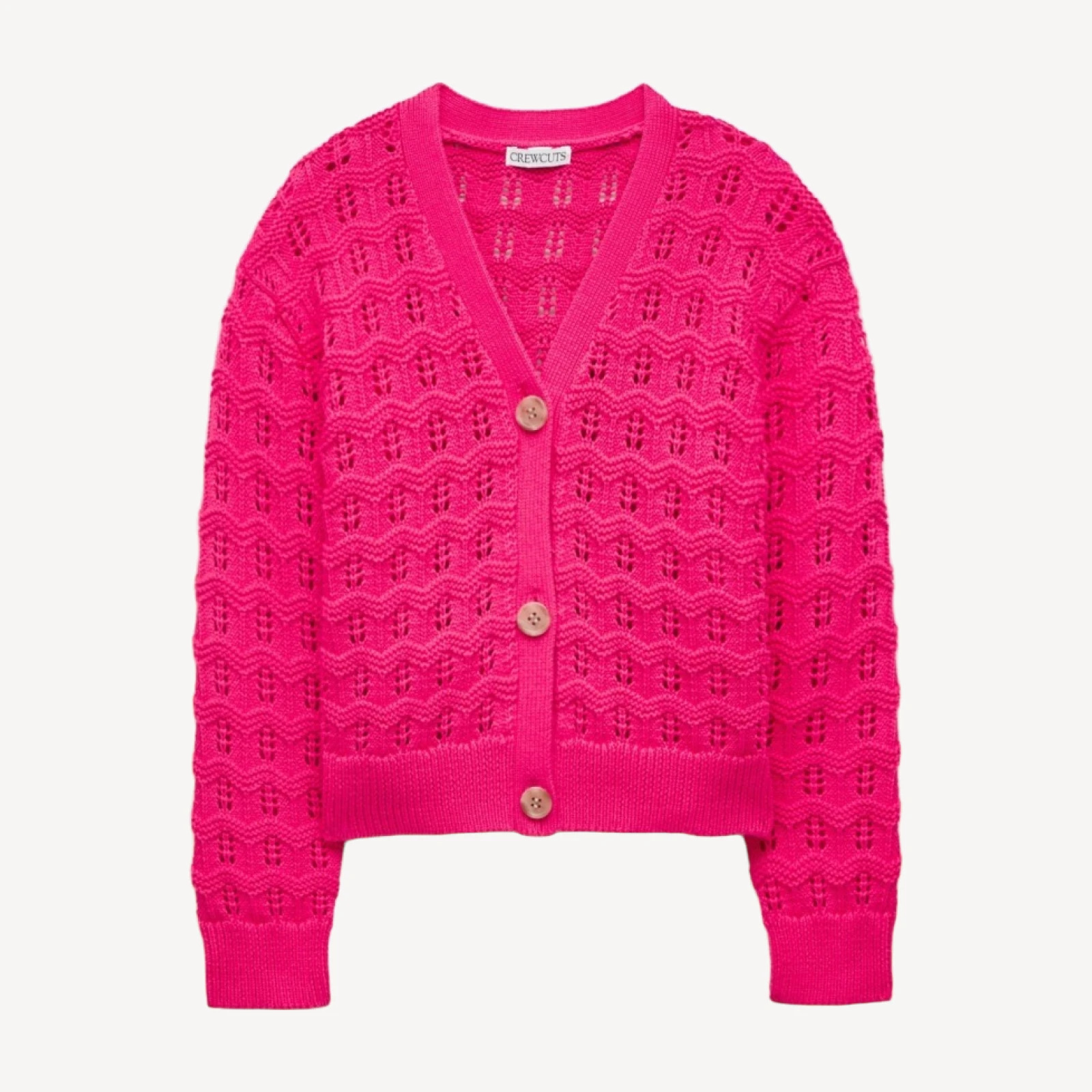 Girls' squiggle cotton cardigan
