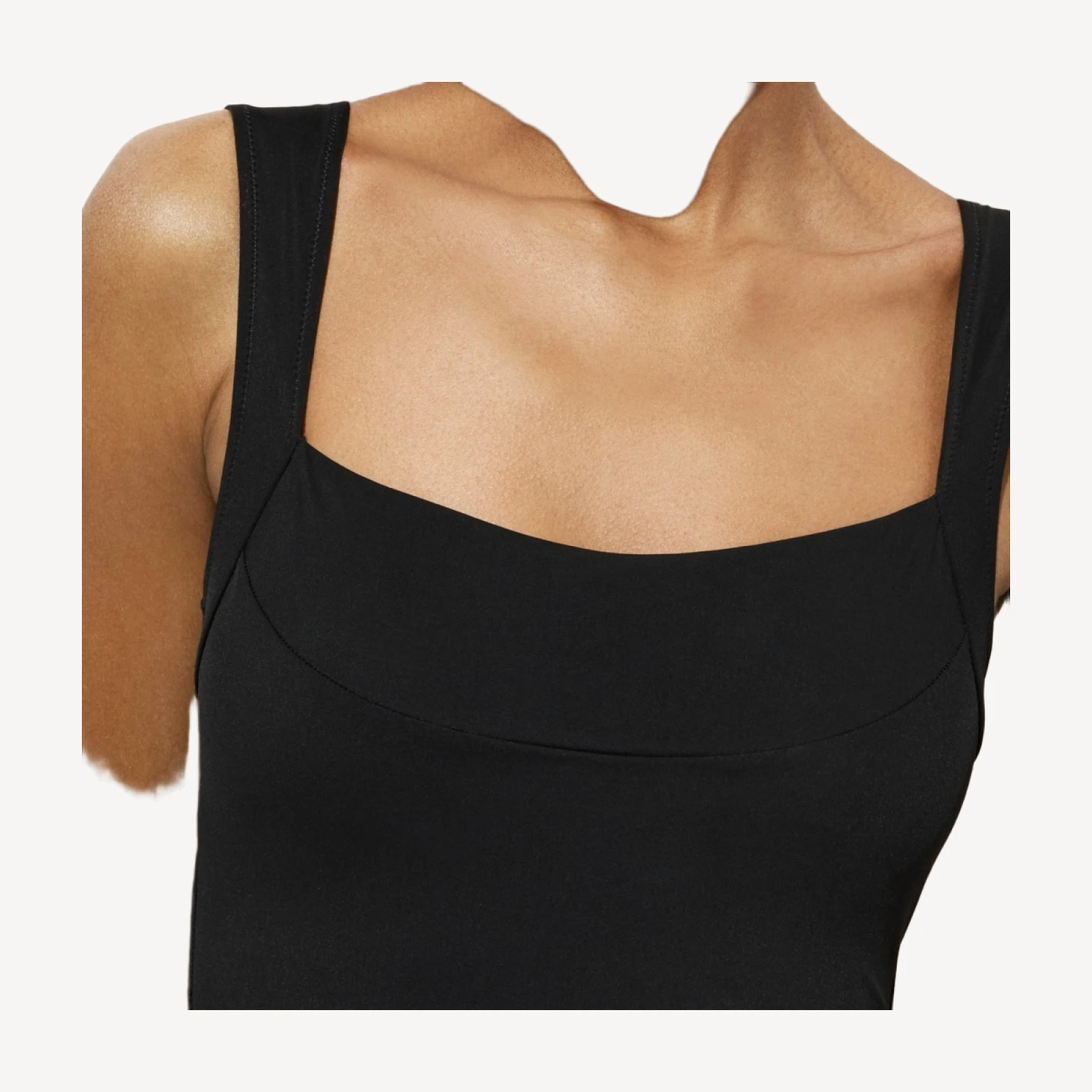 Nia ruched squareneck one-piece