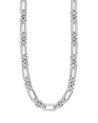 Lagos Sterling Silver Signature Caviar Petite Link Necklace, 18