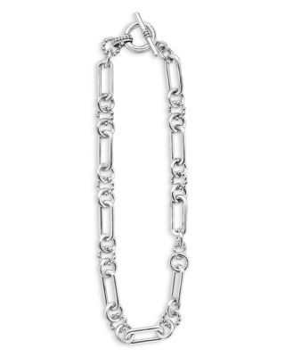 Lagos Sterling Silver Signature Caviar Link Necklace, 18