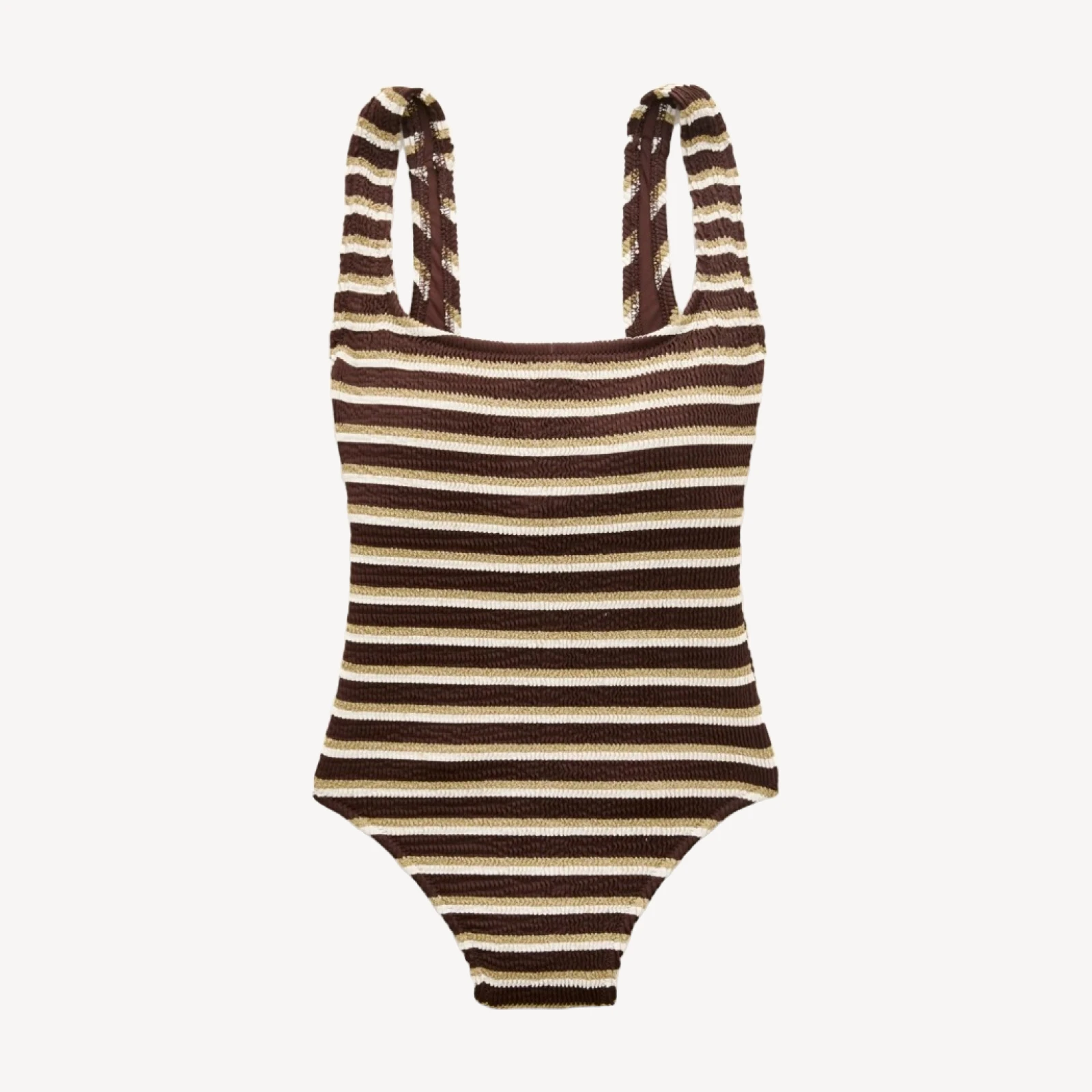 Claudia scrunchie one-piece in metallic stripe