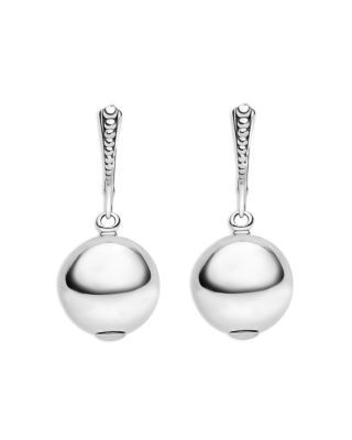 Lagos Sterling Silver Caviar Bubbly Beaded Sphere Drop Earrings