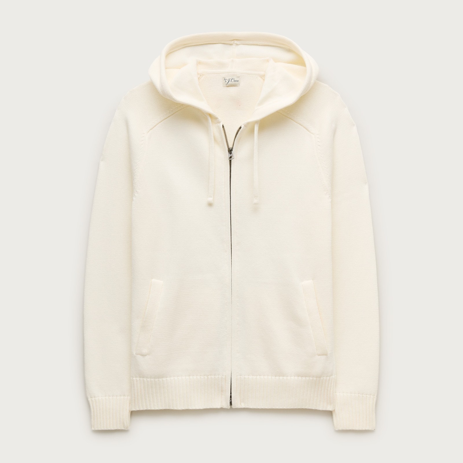 Heritage cotton hooded full-zip sweater