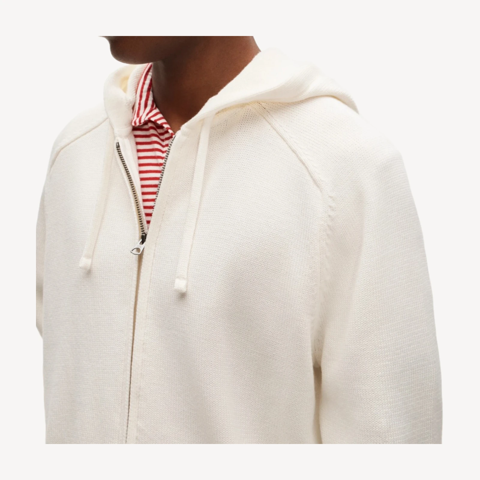 Heritage cotton hooded full-zip sweater