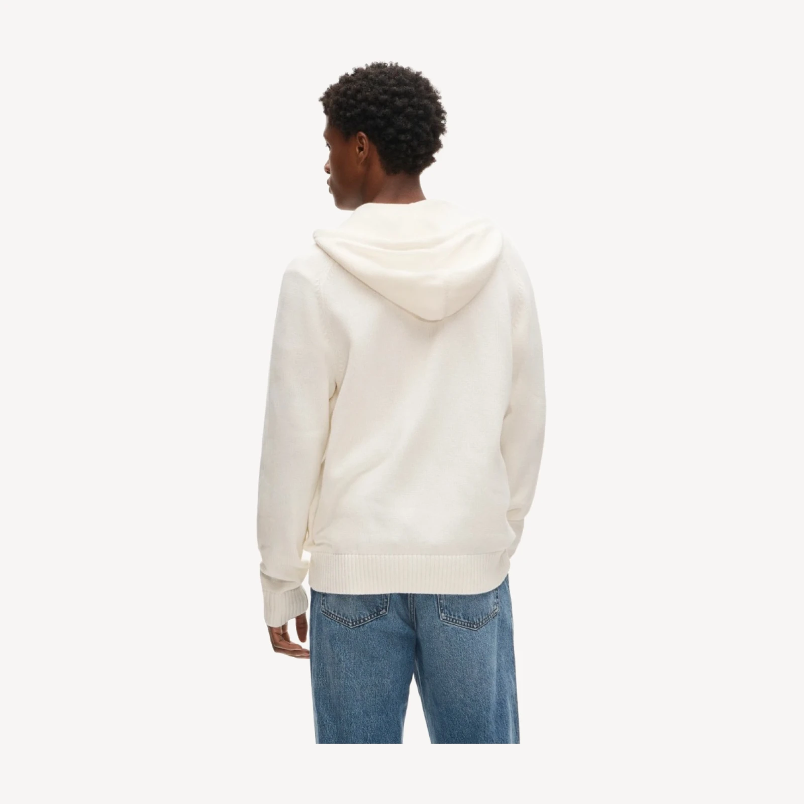 Heritage cotton hooded full-zip sweater