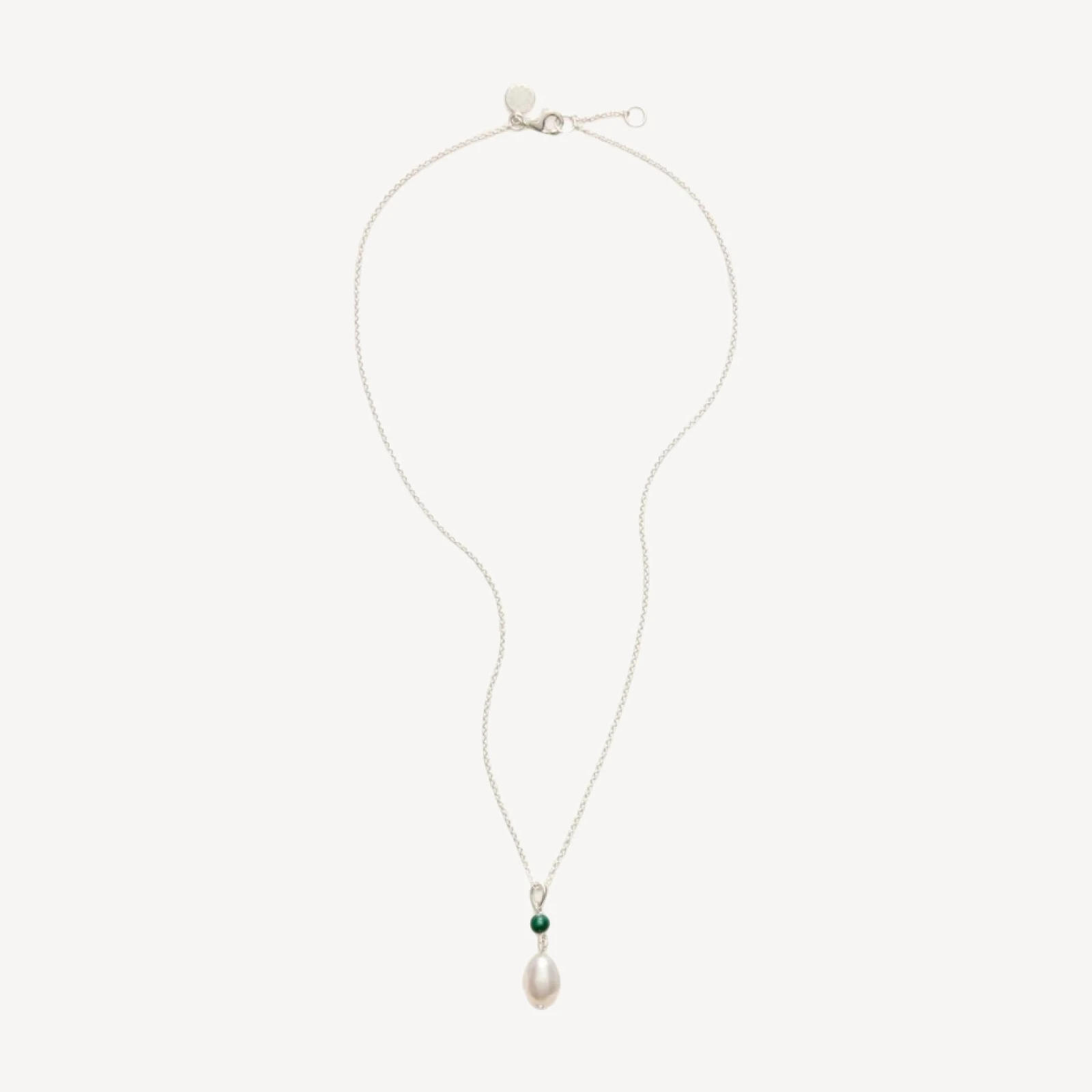 Silver-plated freshwater pearl necklace