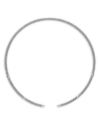 Lagos Sterling Silver Signature Caviar Beaded Mini Versa Collar Necklace, 18