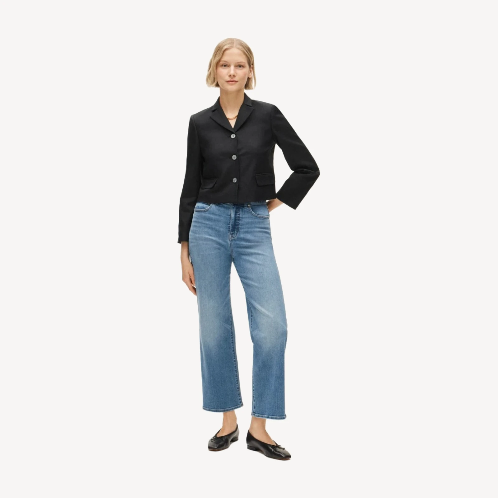 Curvy slim-wide jean