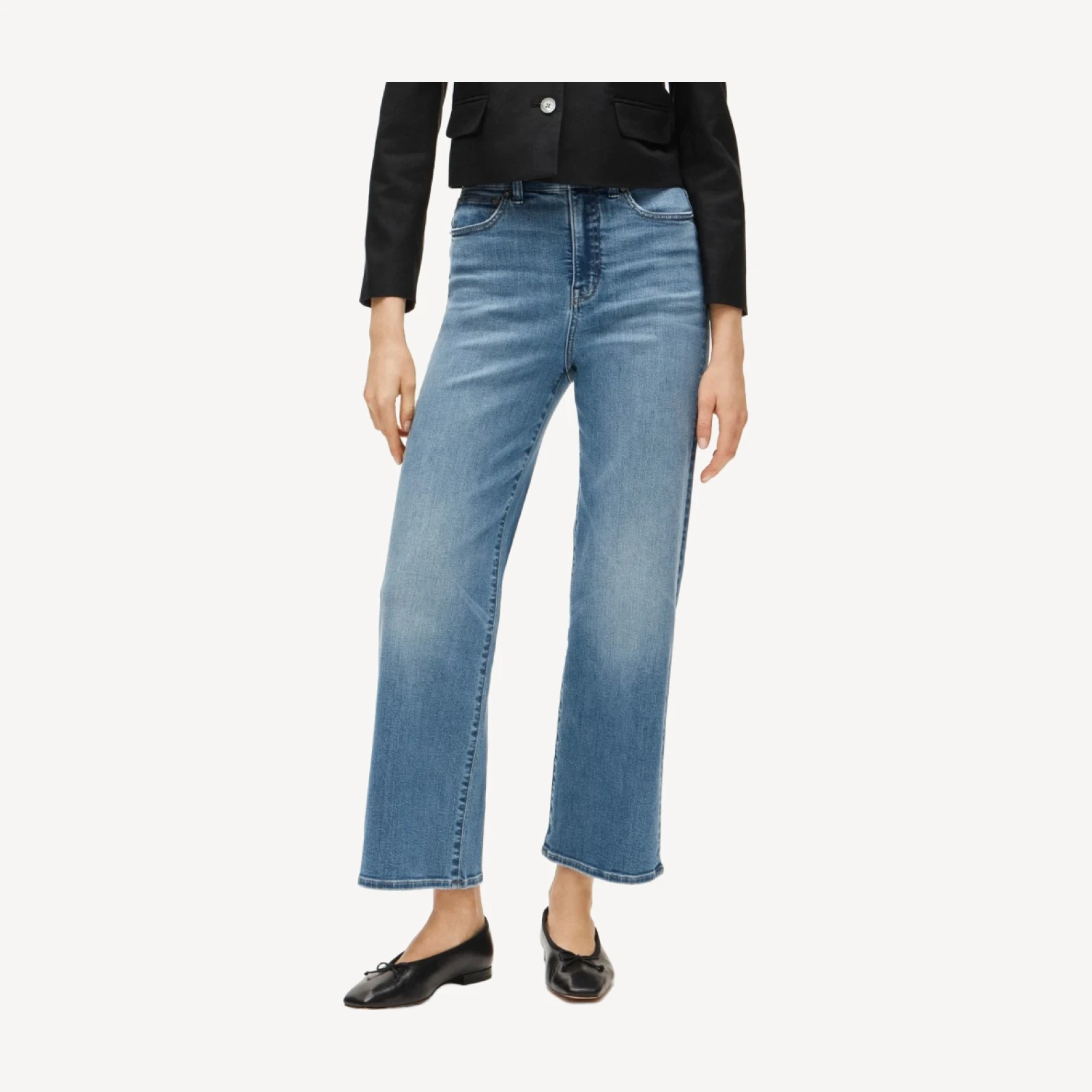 Curvy slim-wide jean
