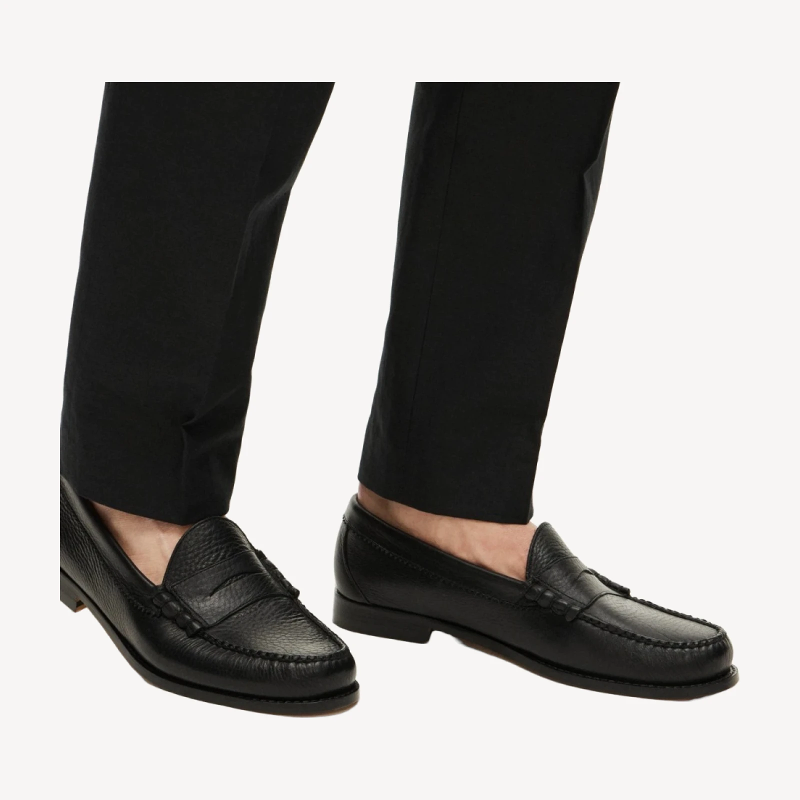 Camden tumbled leather loafers with leather soles