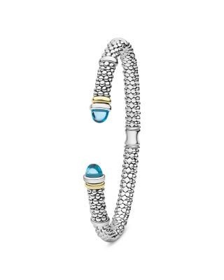 Lagos 18K Yellow Gold & Sterling Silver Gemstone Versa Torque Bracelet