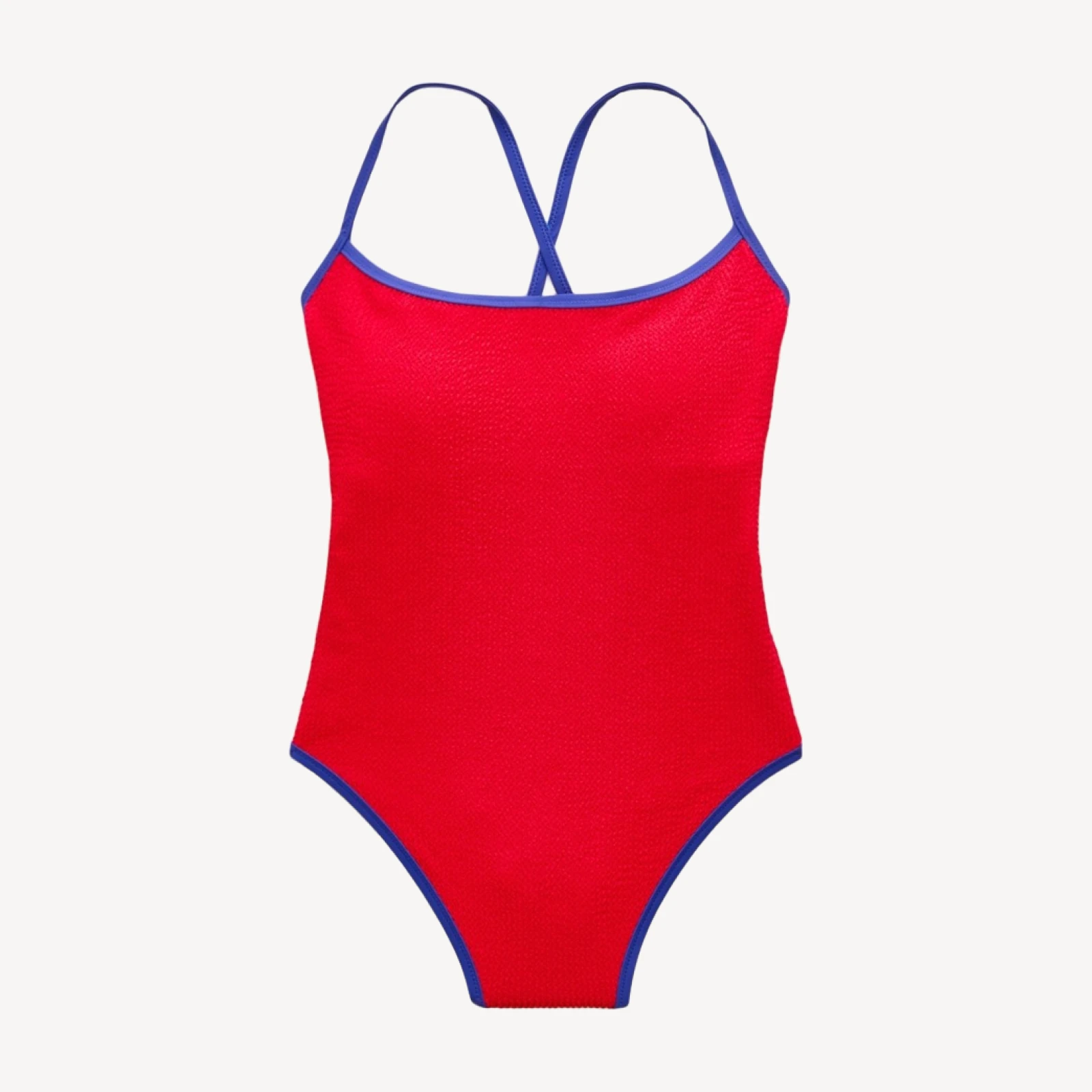 Sydney contrast-trim scrunchie one-piece swimsuit