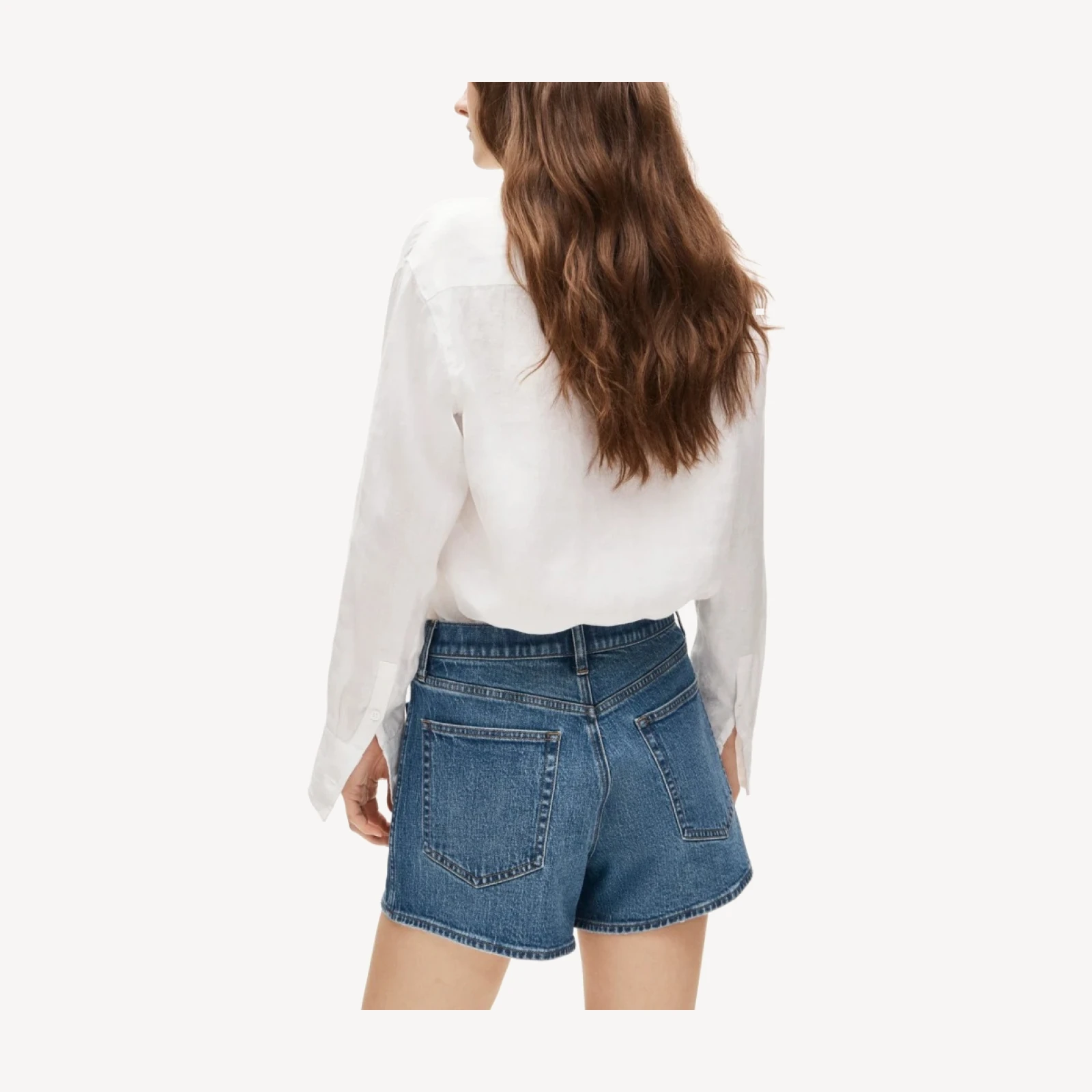 Patch-pocket denim short
