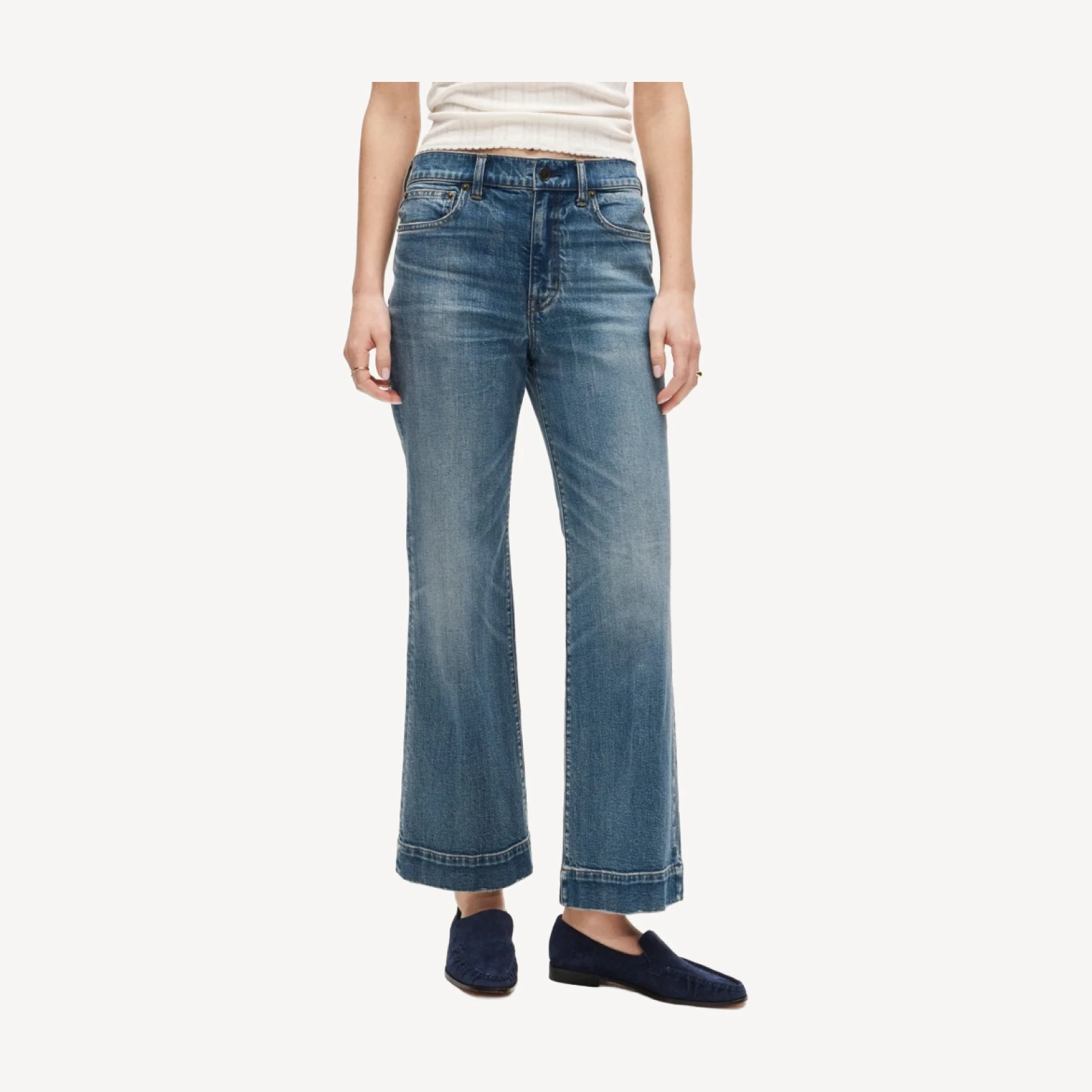 Charley kickout cropped jean in semi-stretch