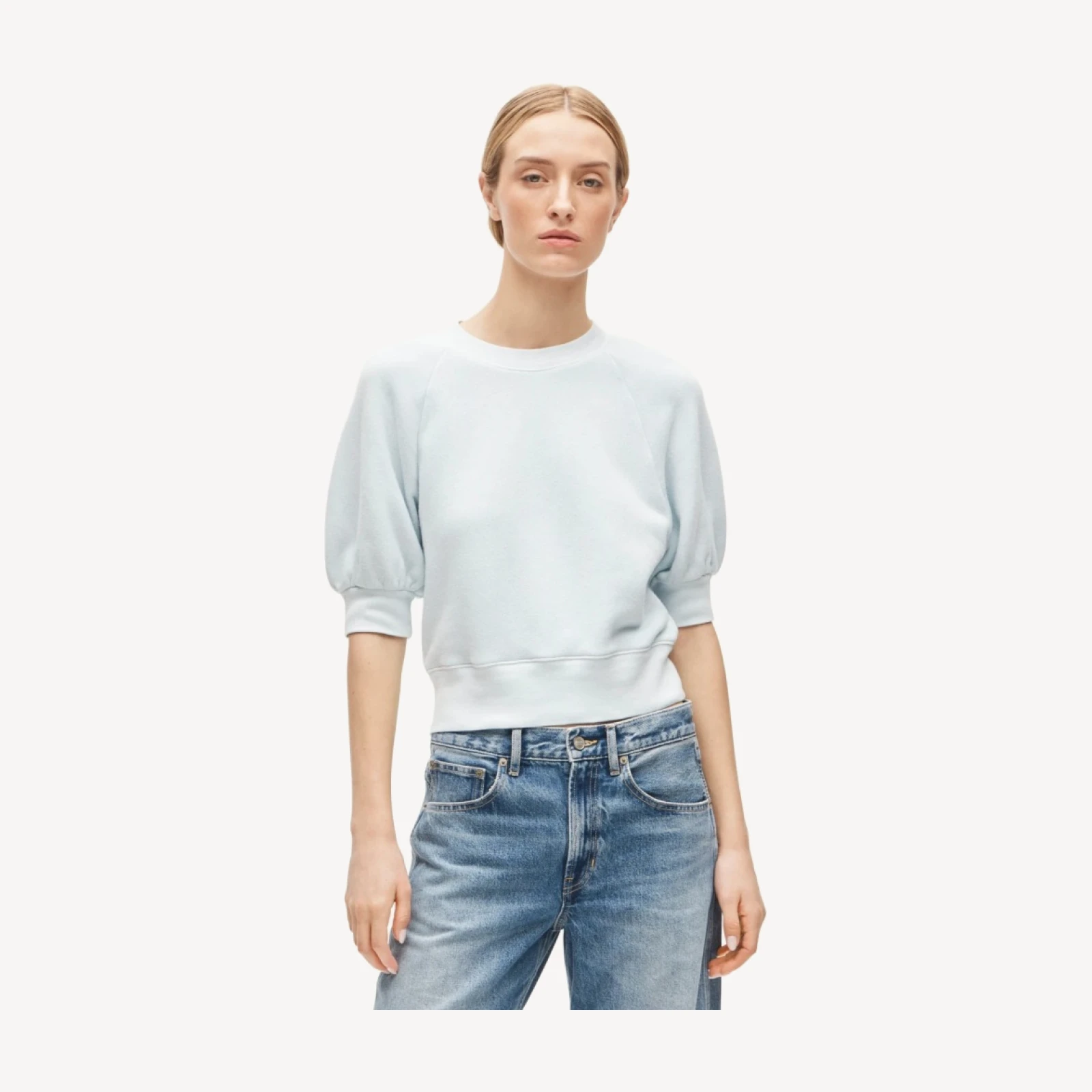 Heritage terry puff-sleeve sweatshirt