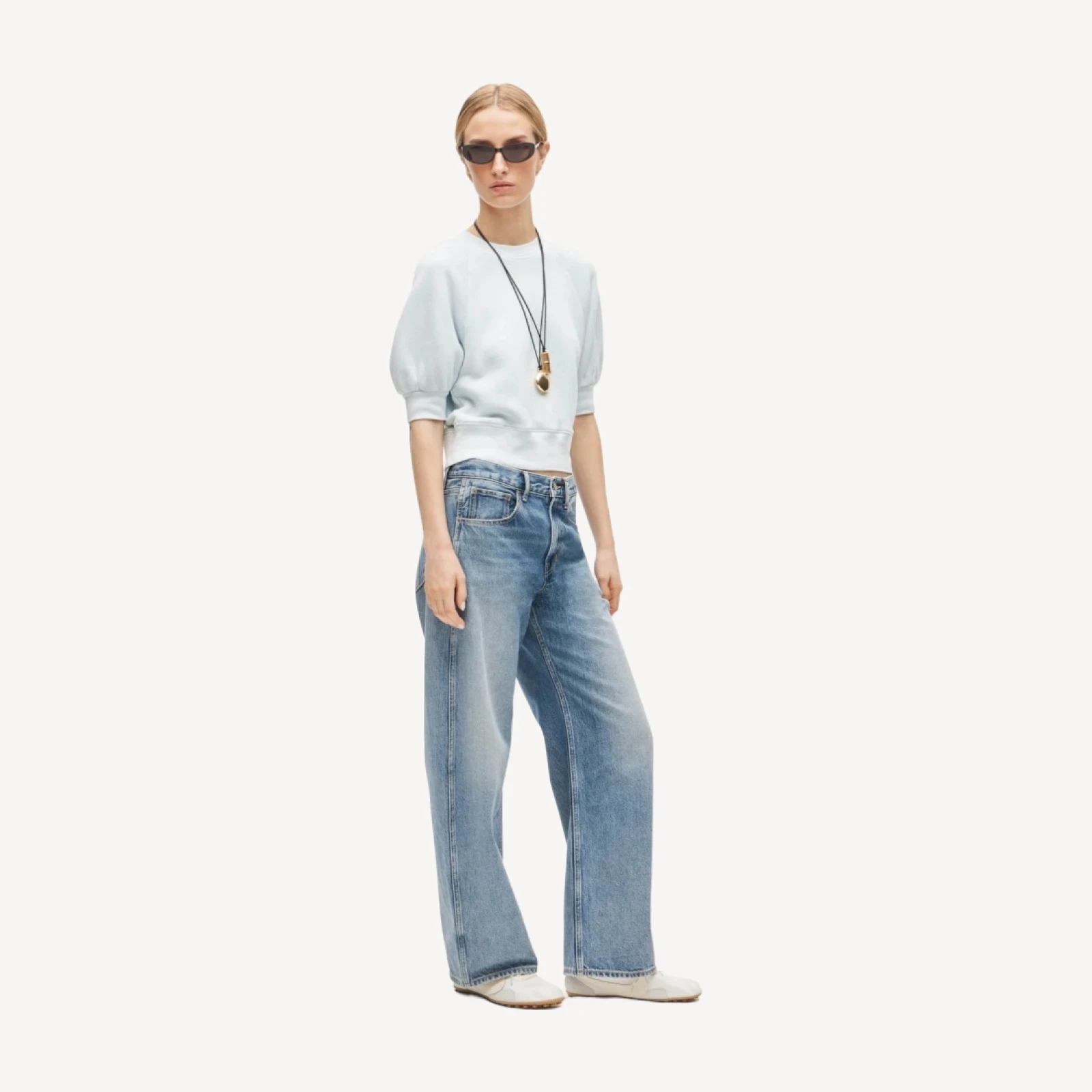 Heritage terry puff-sleeve sweatshirt
