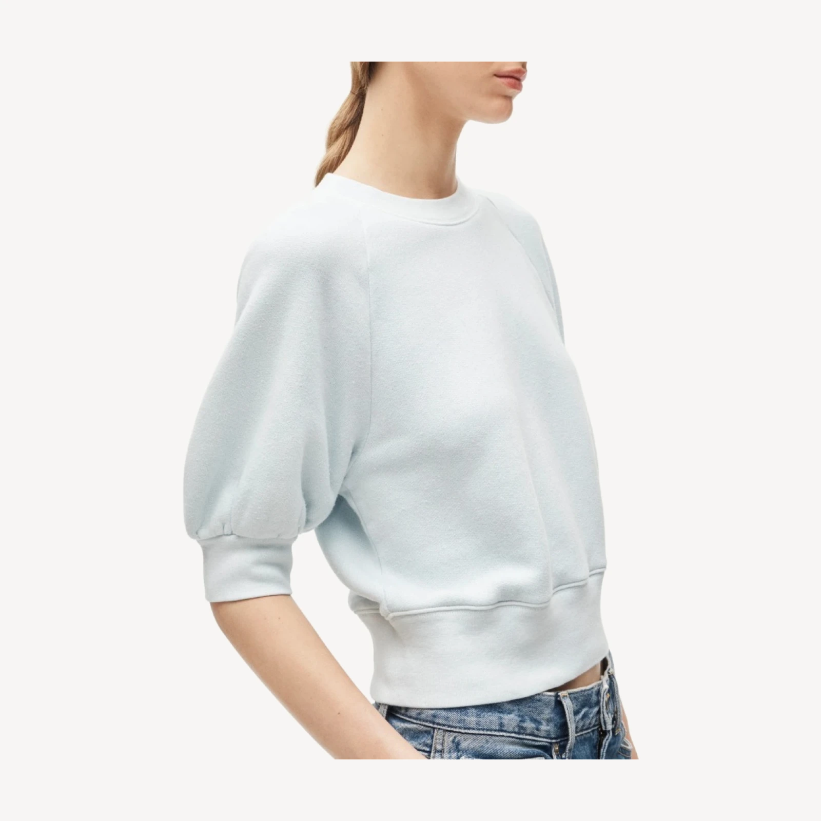Heritage terry puff-sleeve sweatshirt