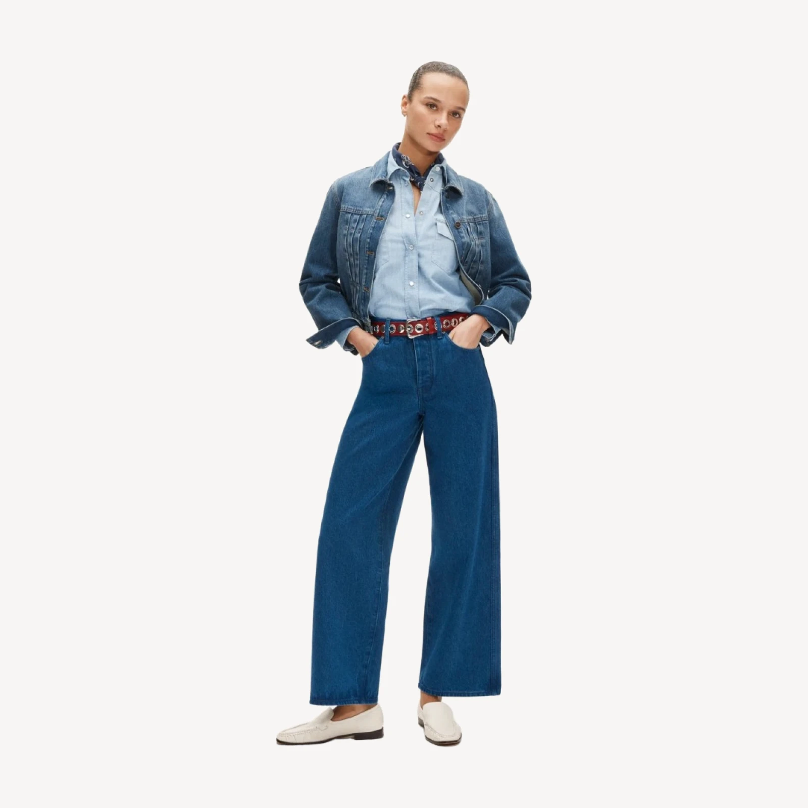 Everyday wide-leg ankle jean in rigid