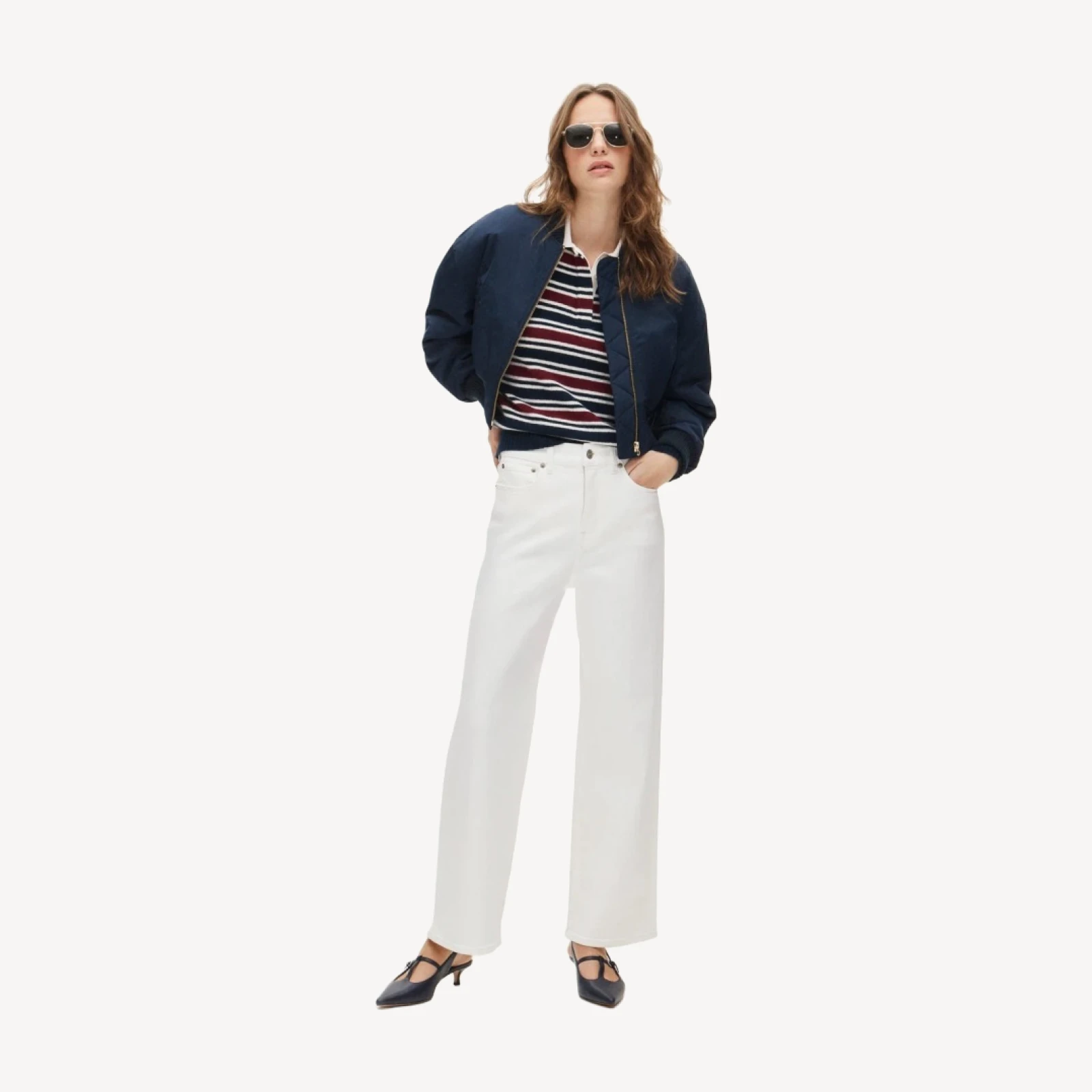 Curvy slim-wide jean
