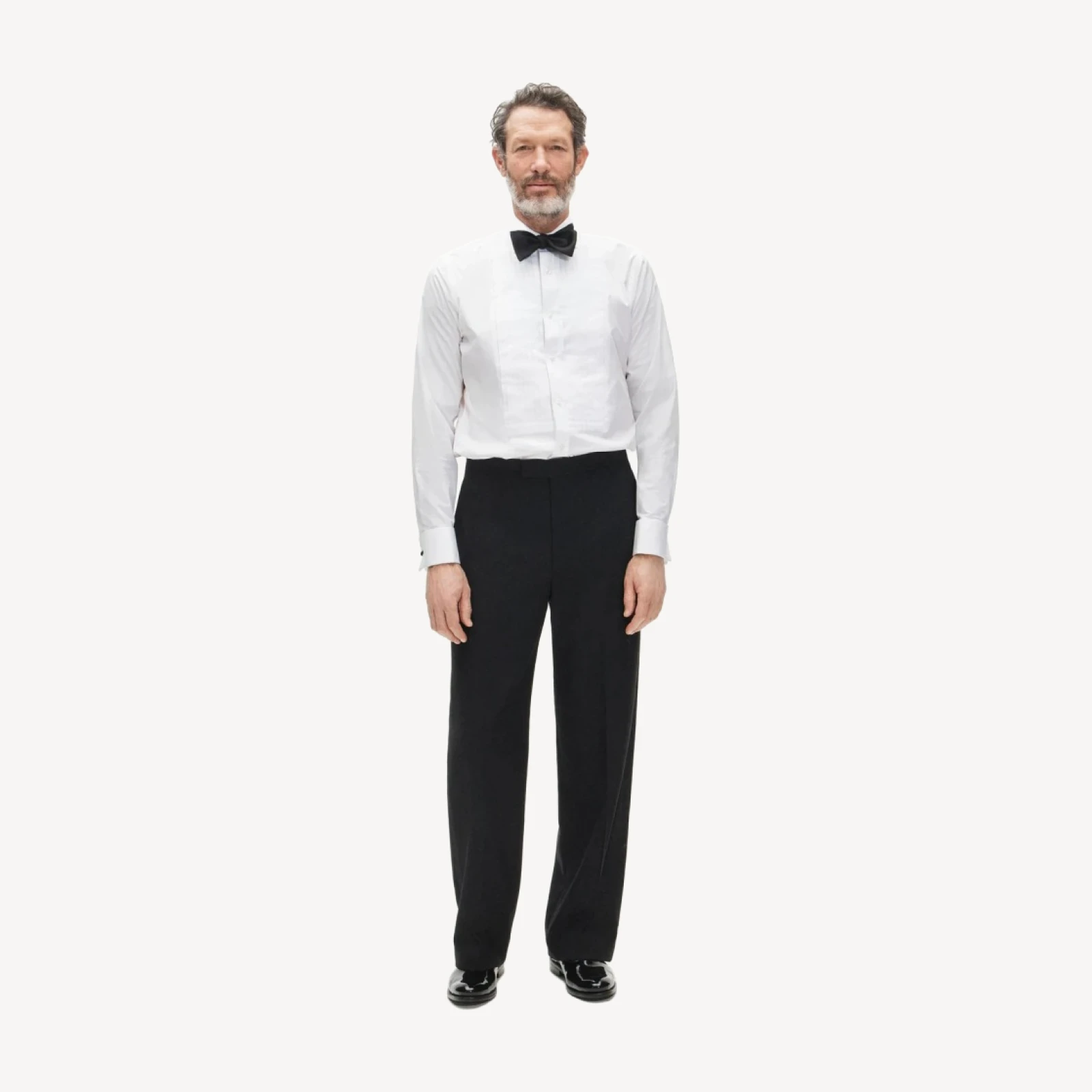 Relaxed-fit tuxedo pant in English fresco wool