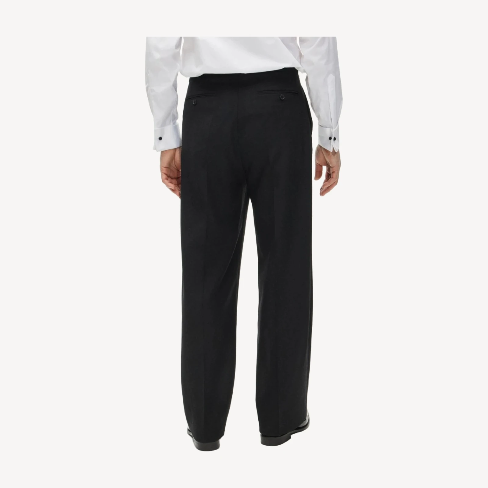 Relaxed-fit tuxedo pant in English fresco wool