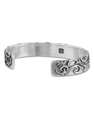 John Varvatos Men's Sterling Silver Gothic Design Cuff Bracelet