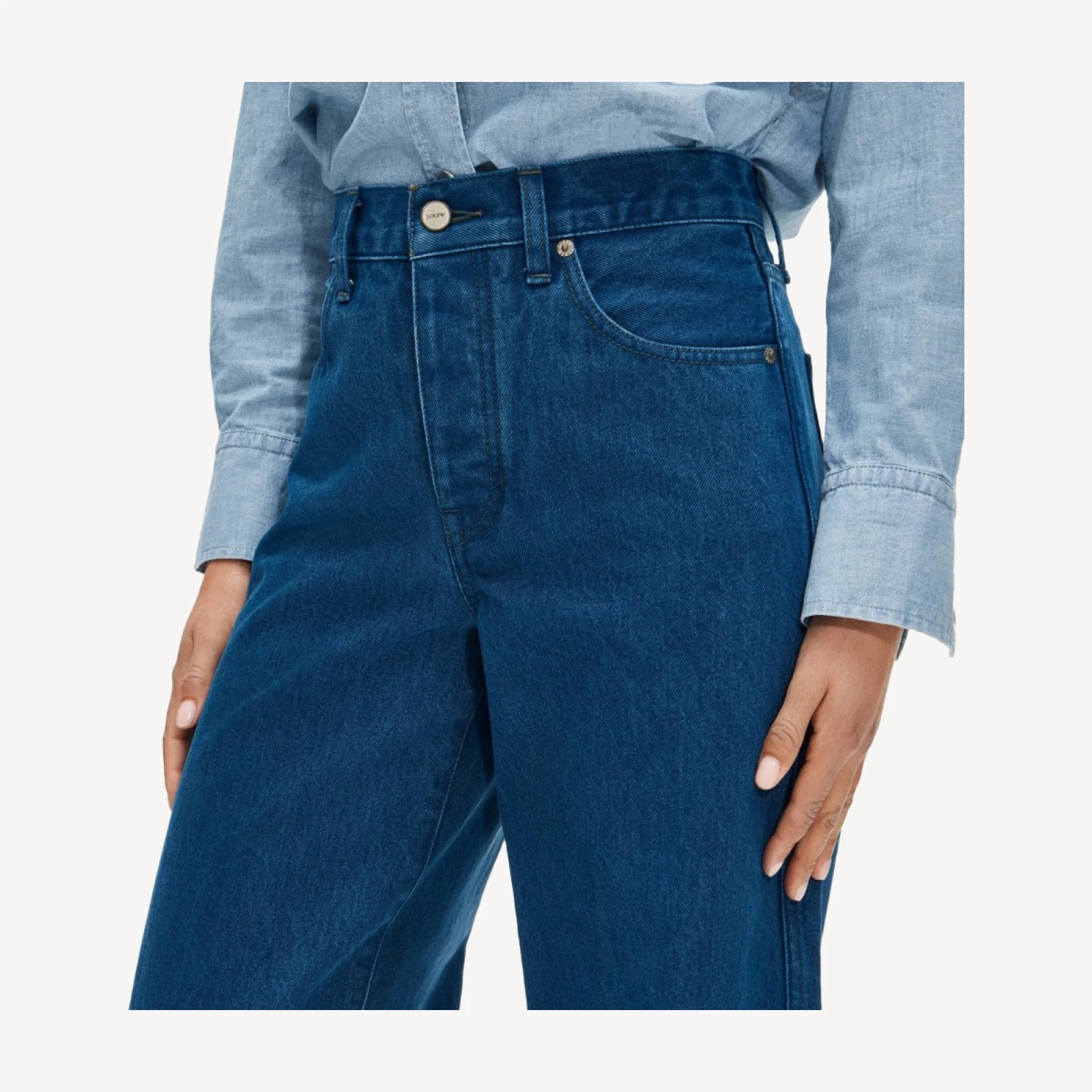 Everyday wide-leg ankle jean in rigid