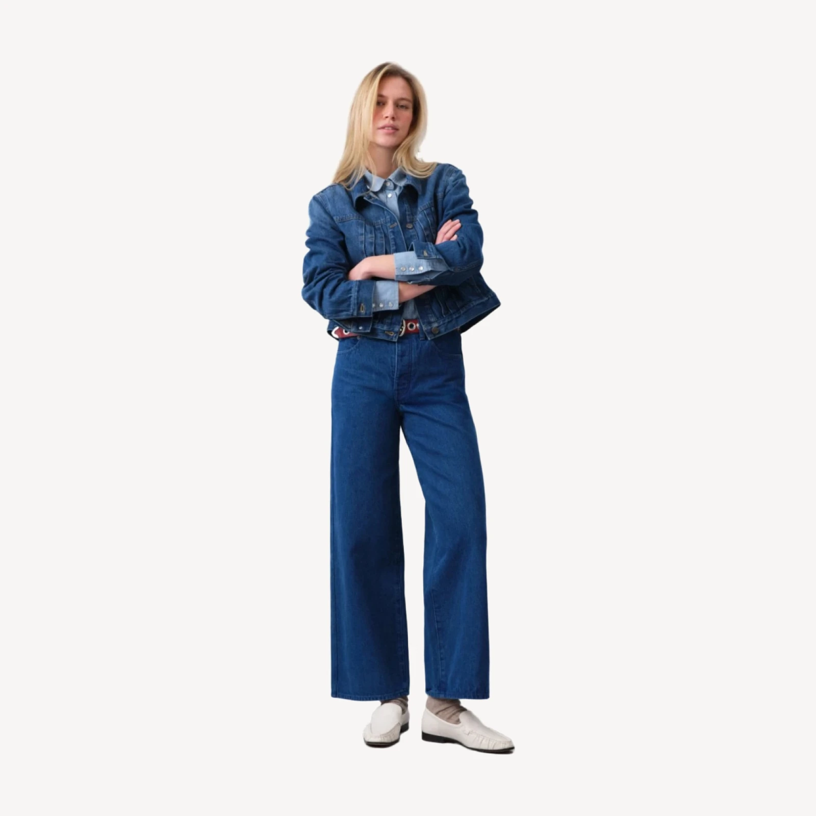Everyday wide-leg ankle jean in rigid