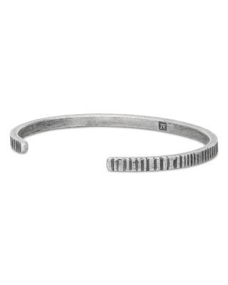 John Varvatos Men's Sterling Silver Notched Cuff Bracelet