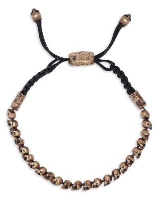 John Varvatos Men's Brass Skull Head Bolo Bracelet