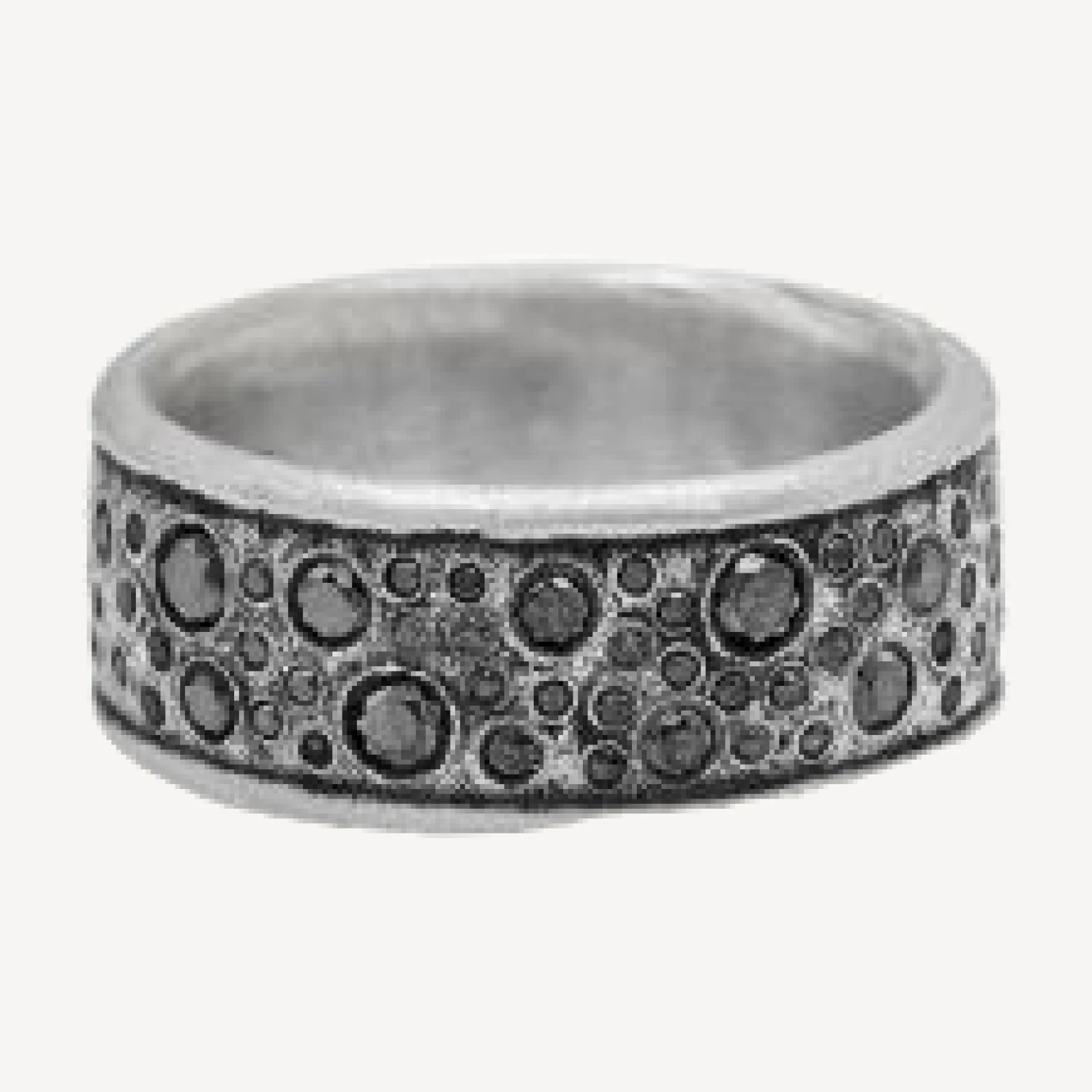 John Varvatos Men's Sterling Silver Stardust Black Diamond Band