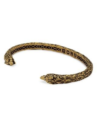 John Varvatos Men's Brass Wolf Head Cuff Bracelet