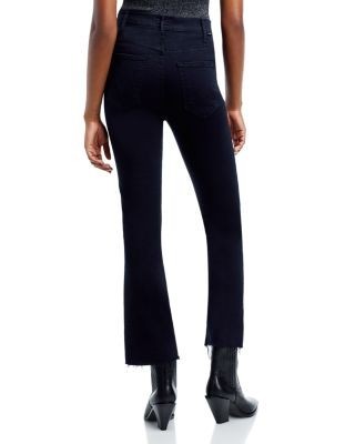 Mother The Hustler High Rise Frayed Flare Leg Ankle Jeans in Not Guilty
