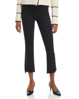 Mother The Insider High Rise Crop Step Fray Bootcut Jeans in Not Guilty