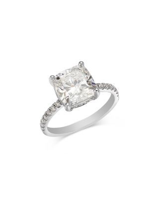 Bloomingdale's Fine Collection Luxe Collection Certified Lab Grown Diamond Ring in 18K White Gold, 4.0 tcw