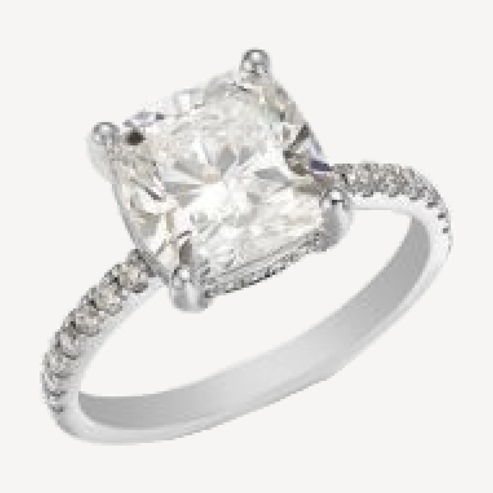 Bloomingdale's Fine Collection Luxe Collection Certified Lab Grown Diamond Ring in 18K White Gold, 4.0 tcw