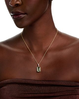 Bloomingdale's Fine Collection Prasiolite & Diamond Pendant Necklace in 14K Yellow Gold, 18
