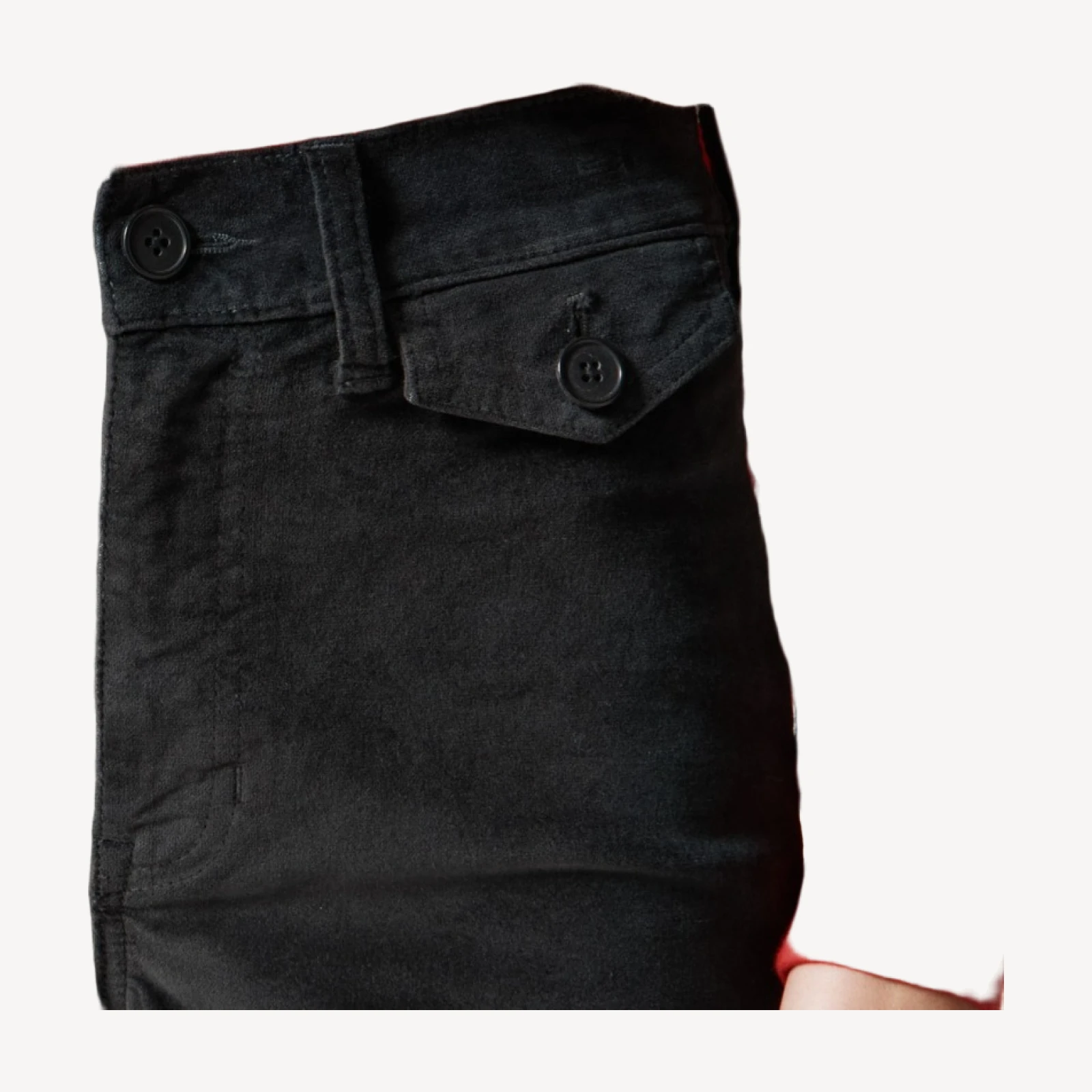 Petite wide-leg trouser in washed velvet