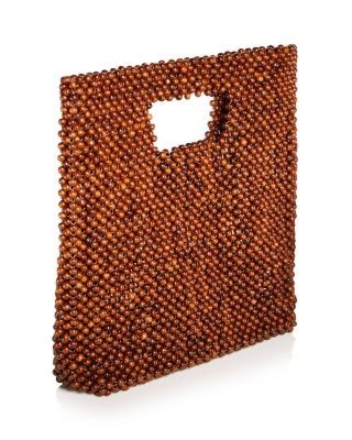 Aqua Wooden Bead Envelope Bag - Exclusive, photo 4