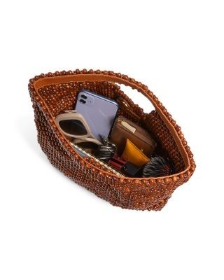 Aqua Wooden Bead Envelope Bag - Exclusive, photo 5