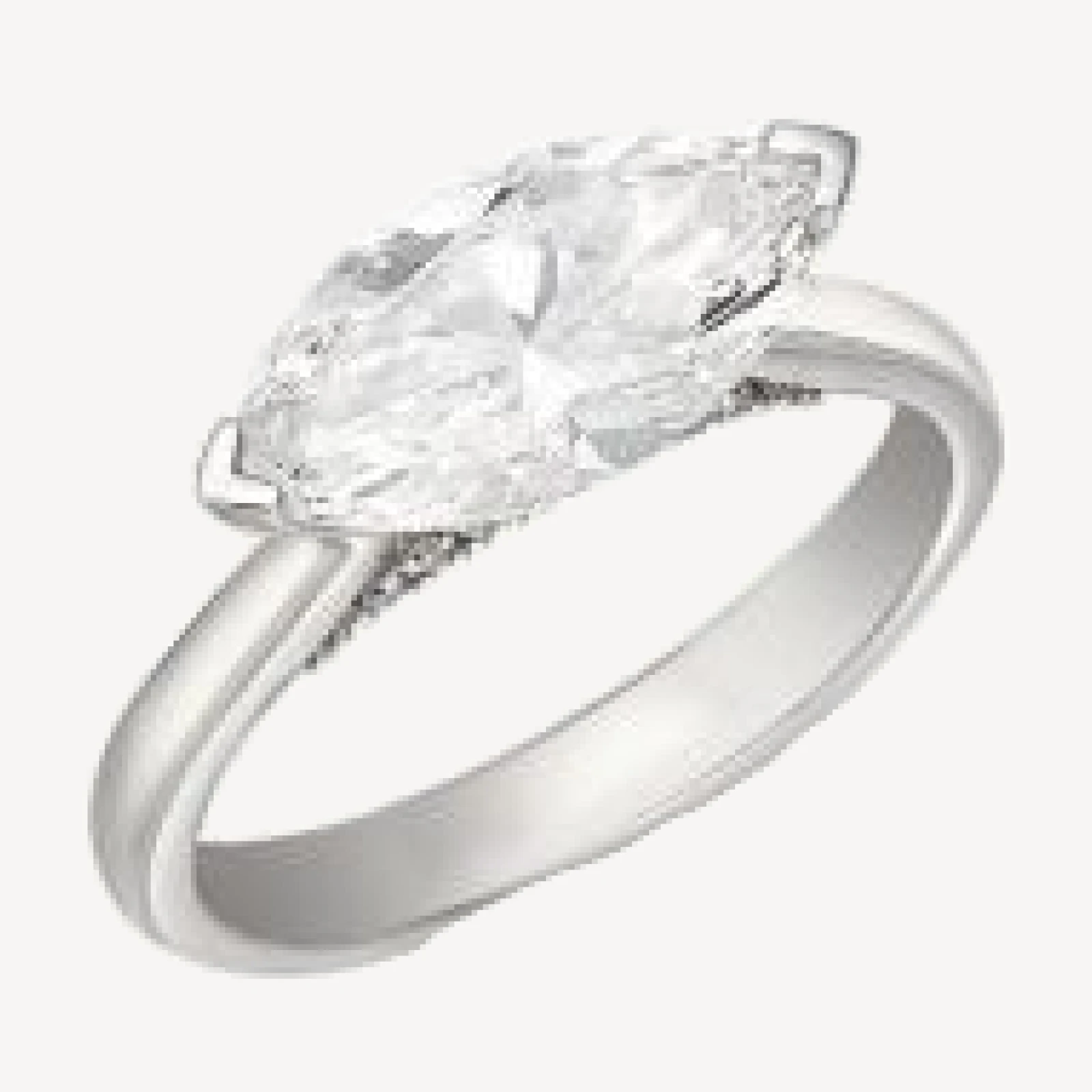 Bloomingdale's Fine Collection Luxe Collection Certified Lab Grown Diamond Marquis Cut Solitaire Ring in 18K White Gold, 2.1 tcw