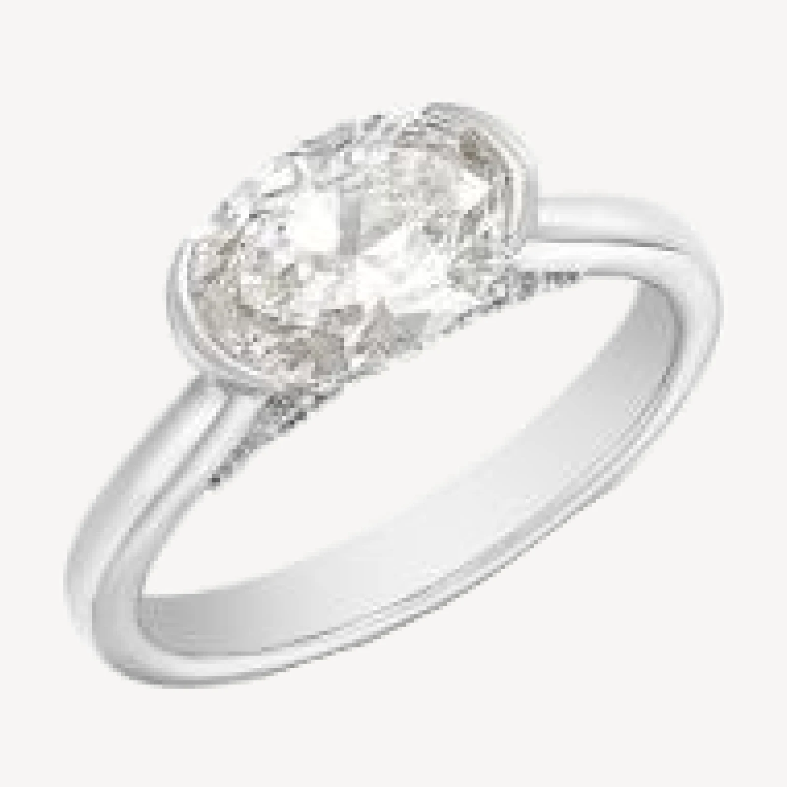 Bloomingdale's Fine Collection Luxe Collection Certified Lab Grown Diamond Oval Cut Solitaire Ring in 18K White Gold, 1.6 tcw