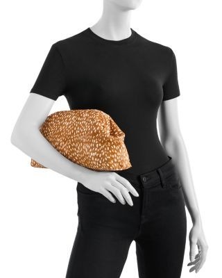 Aqua Deer Print Calf Hair Clutch - Exclusive