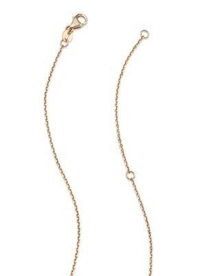 Diamond Bezel Set Pendant Necklace in 14K Yellow Gold, .15 tcw