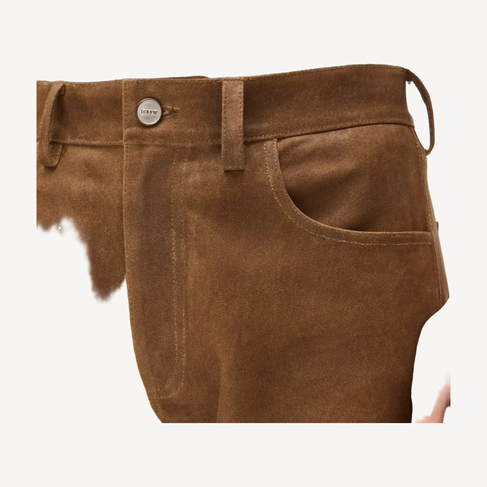 Western straight pant in leather