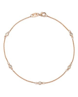 Bloomingdale's Fine Collection Diamond Station Bracelet in 14K Rose Gold, 0.10 tcw