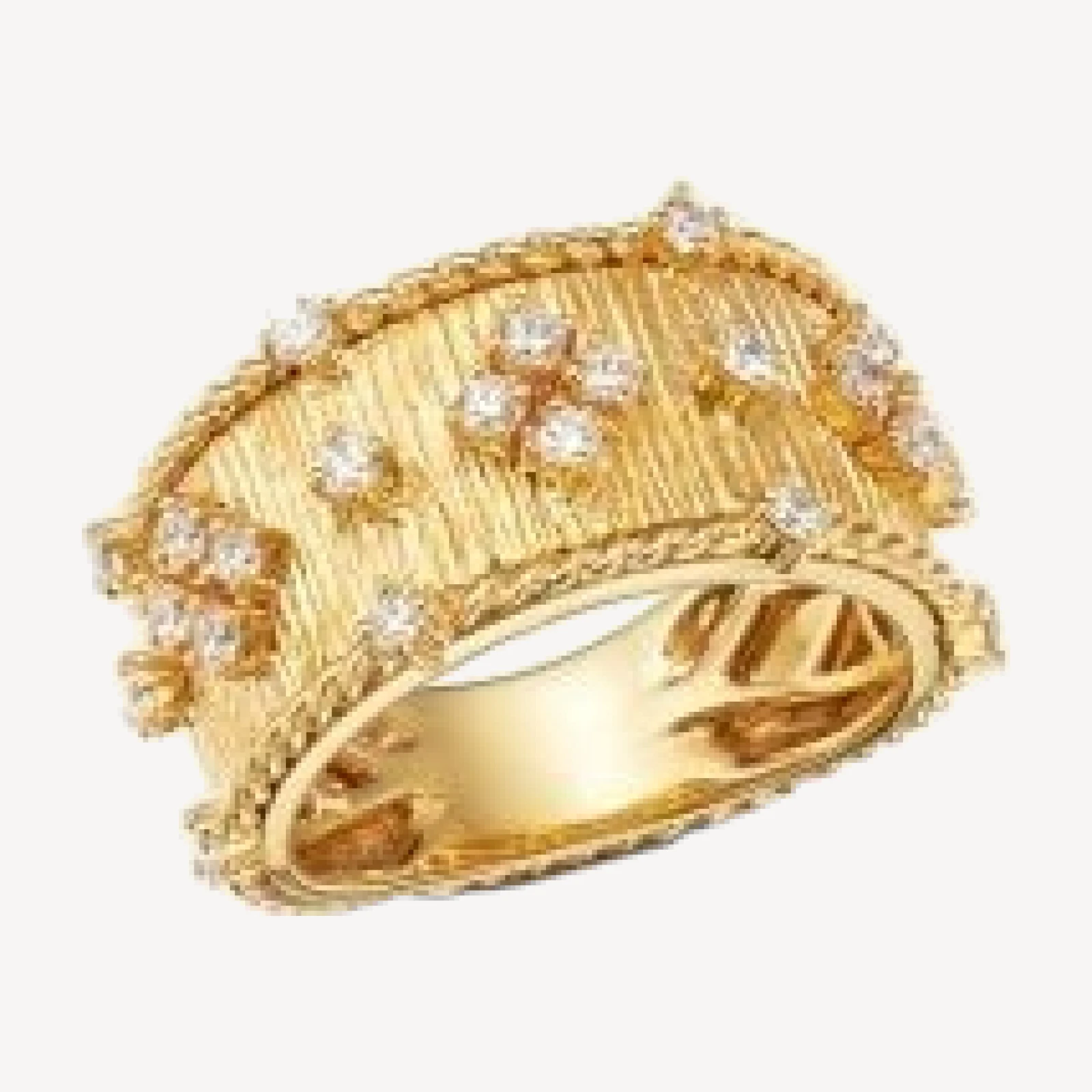 Bloomingdale's Fine Collection Diamond Band in 18K Textured Yellow Gold, 0.60 tcw