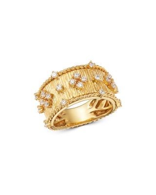 Bloomingdale's Fine Collection Diamond Band in 18K Textured Yellow Gold, 0.60 tcw
