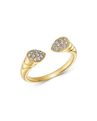Bloomingdale's Fine Collection Pave Diamond Open Ring in 14K Yellow Gold, 0.25 tcw